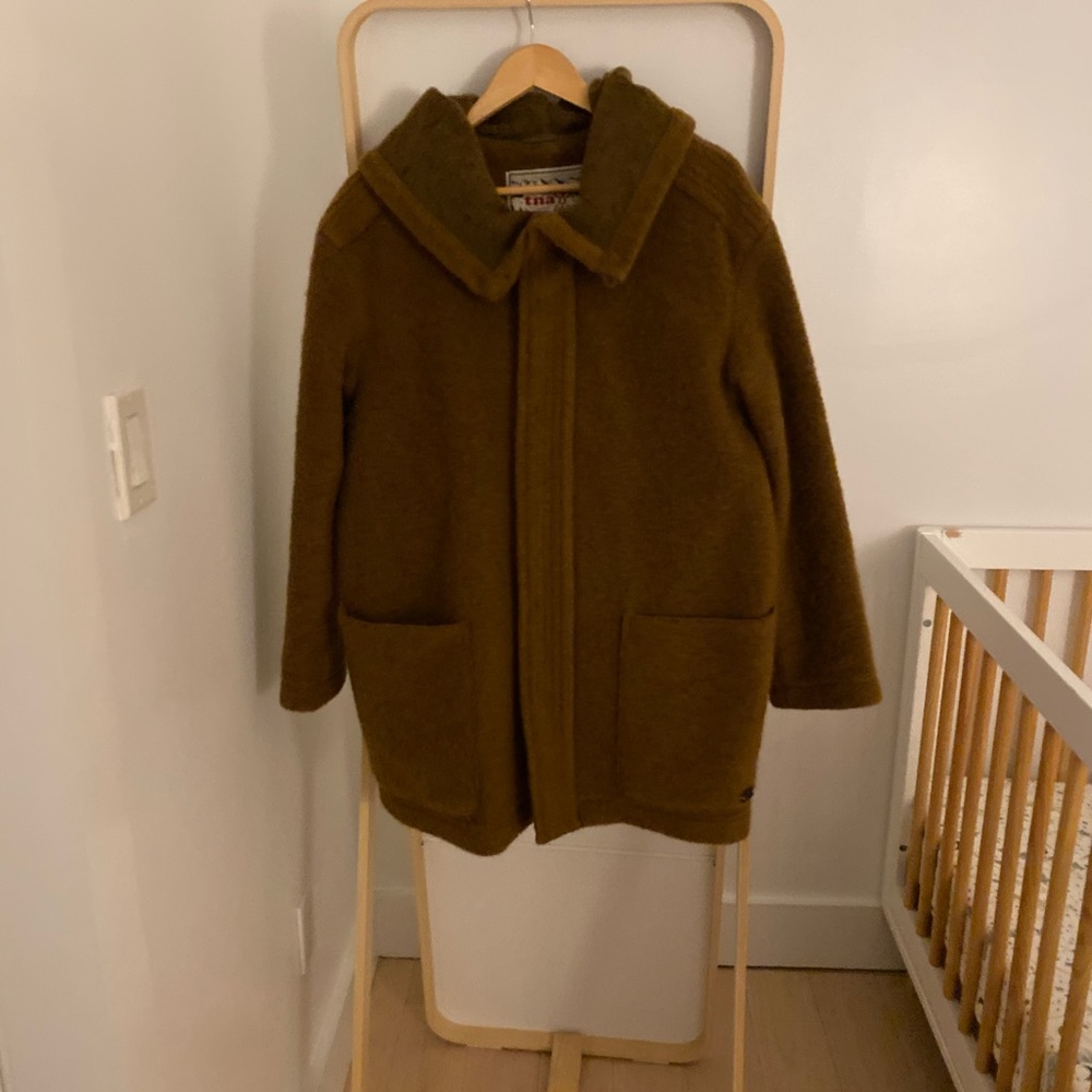 TNA brown wool coat size S